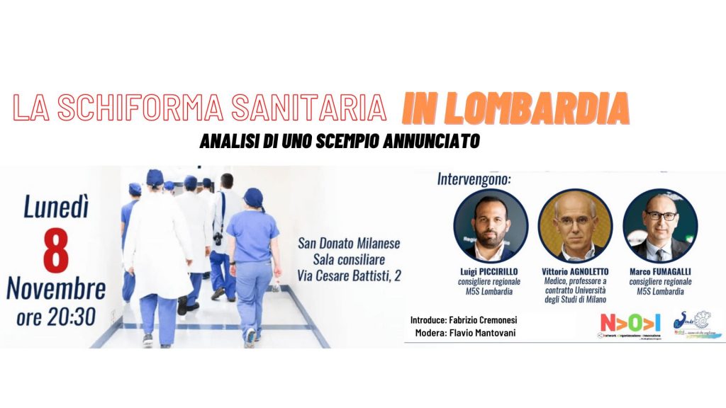 L’8 Novembre ore 20:30 tutti in Sala Consiliare al dibattito sulla Schiforma Sanitaria